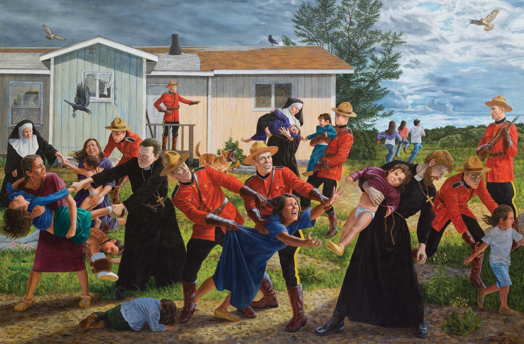 "The Scream", a painting by Cree artist Kent Monkman, depicts the history of Canada's residential school system and the despair it created