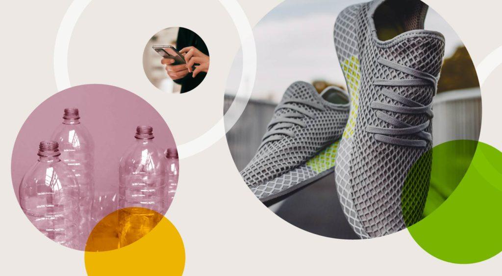 An illustration showing items that can be a part of a circular economy.