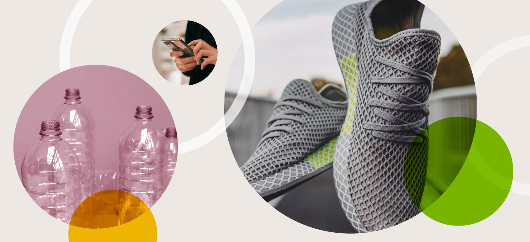 An illustration showing items that can be a part of a circular economy.