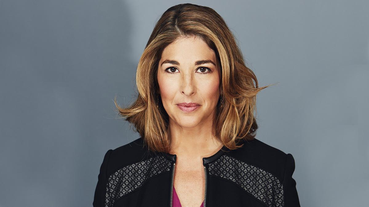 Photo of writer Naomi Klein looking into the camera
