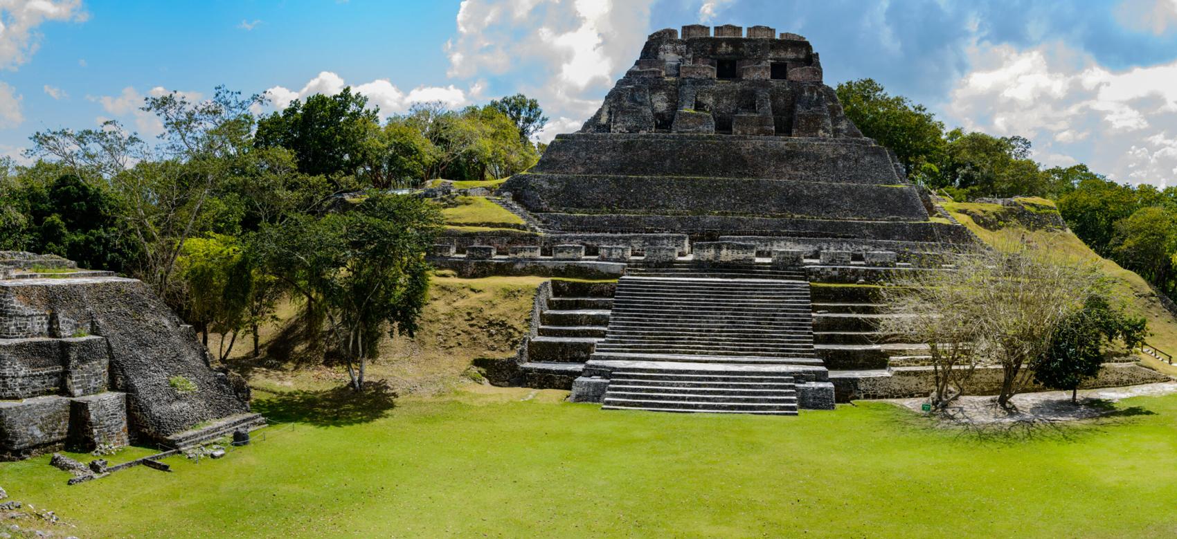 Archeological site of the Mayan ruins of Xunantunich (Stone Lady) in Belize, Central America